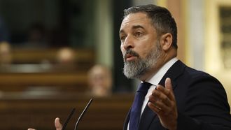 Santiago Abascal, l�der de Vox, en el Congreso.