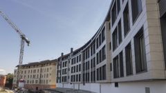 Construccion de viviendas en Bertamir�ns, en una imagen de archivo