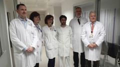 Juan Pablo Su�rez (Medicina Nuclear), Soledad Fidalgo (ginec�loga), Elena Rodr�guez (jefa de Secci�n Ginecolog�a), Fco. Manuel Gonz�lez (jefe de Servicio de Medicina Nuclear), Francisco Ferrer (jefe de Ginecolog�a)