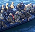 Militares kenianos que participaron en combates  en Kismayo.