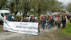 Los manifestantes partieron del centro de salud y recorrieron parte del campo de la feria. 