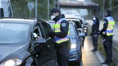 Imagen de uno de los controles policiales realizados el pasado mes de diciembre en A G�ndara