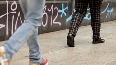 Cazados dos grafiteros en Santiago