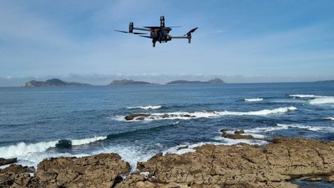 Imagen de archivo de un dron de la Polic�a Local de Vigo