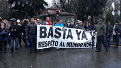 Los ganaderos asturianos se concentran en Oviedo