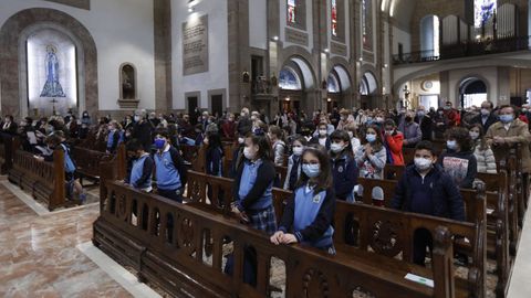 La misa preparada por los nios de catequesis de este martes