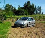 El coche robado por la pareja fue abandonado en una finca.