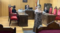 La acusada, durante la audiencia preliminar celebrada en Ourense