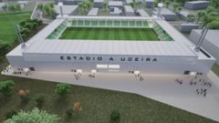 Recreacin del futuro estadio de A Uceira en O Carballio