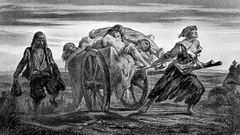 Un grabado moderno sobre la peste negra, que lleg� a asolar Asturias en el siglo XIV