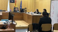 El acusado, durante el juicio en Ourense