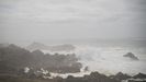 Temporal de mar, ayer en Corrubedo.