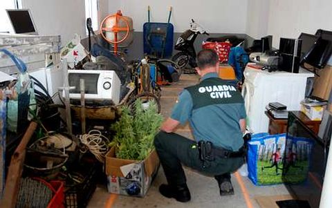 Parte del bot�n que logr� recuperar la Guardia Civil durante la operaci�n.