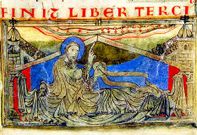 La aparici�n del Ap�stol a Carlomagno es una de las miniaturas m�s representativas del Calixtino.