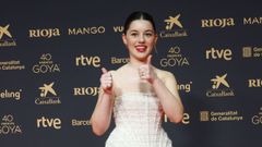 A coru�esa Blanca Soroa, de 17 a�os, chegou acompa�ada por todo o equipo de �Los domingos�.