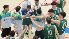 El Basket Xiria, ayer en el partido de Le�n.