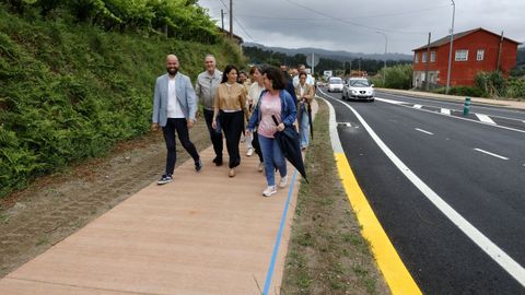 Nueva senda peatonal en la PO-531, a su paso por Campañó (Pontevedra), ejecutada por la Xunta