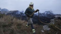 Imagen de archivo de un incendio en el monte de San Pedro en el 2020.
