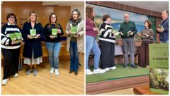 Entrega de las gu�as en los concellos de Nar�n (izquierda) y Valdovi�o (derecha).