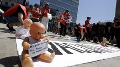 Concentraci�n en el Obelisco para reclamar la vacuna de la meningitis b