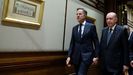 De izquierda a derecha, Mark Rutte, secretario general de la OTAN, y Tayyip Erdogan, presidente de Turqu�a.