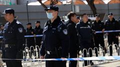 Imagen de archivo de unos agentes de polic�a chinos.