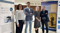 De izquierda a derecha: M. Carmen de Andrs, del rea de Eigentica del Inibic; Carlos Prez, encargado de Medicina, Nanomedicina e Imagen Molecular en el CNIC;<br />Rose Davidson, profesora de Nutricin y Biomedicina de la Facultad de Medicina de Norwich en el Reino Unido y Francisco Blanco, responsable del grupo de Reumatologa del Inibic.