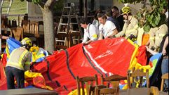 Muere una ni�a tras salir volando un castillo hinchable en Gerona