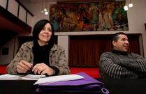 Cristina Sierra y Antonio Castro, ayer, en el Liceo.