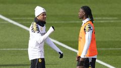 Mbapp y Camavinga, durante un entrenamiento.