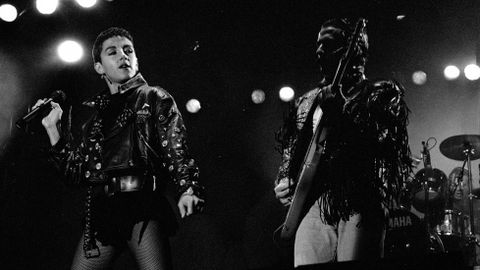 Ana Torroja y Jose Mar�a Cano, durante su concierto de 1989 en Mar�a Pita 