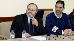 Xan Garc�a, junto al presidente de Neria.