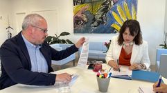 C�sar Fern�ndez y Mar�a Jos� Lorenzana se reunieron en Santiago.