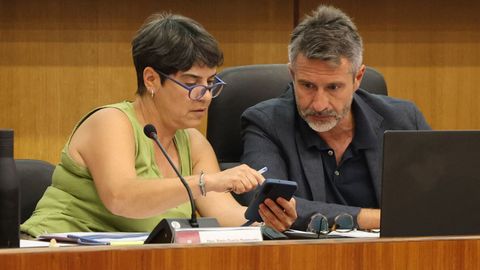 Imagen de archivo de un pleno de Vilagarc�a con Tania Garc�a y Alberto Varela