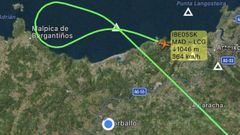 La aproximaci�n corresponde a al vuelo de Iberia (un Airbus A319, matr�cula EC-LEI) que llegaba de Madrid y aterriz� a las 17.05 de hoy