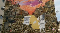 Mural de Daniel Carreira promovido desde el Movemento Art�stico pola Paz de A Mari�a y el Concello de Foz, de finales de septiembre de 2021