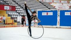 V�zquez, durante su ejercicio de aro