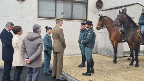 Jos Miones, Mara Gmez, Fernando Grande-Marlaska y el rey Felipe VI, en Sarria.