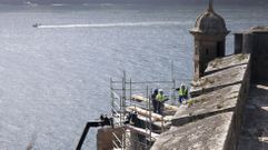 Trabajos esta semana en el castillo de San Felipe.