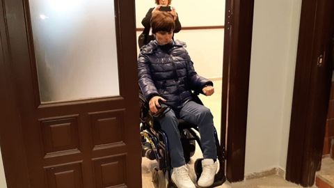 Muestra de la 'inaccesibilidad' de la Casa Paquet para personas en silla de ruedas
