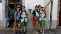 Las cuatro peregrinas andaluzas, el viernes, en Compostela.