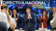 Feijoo en la junta directiva nacional del PP celebrada el da despus de las elecciones del 23J