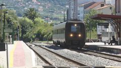 Estacin de Pontedeume, donde iba a bajarse la familia que motiv la llamada del interventor al maquinista