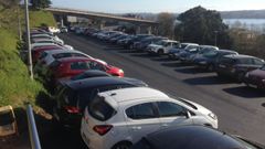 Asfaltado del p�rking del acceso al Chuac.