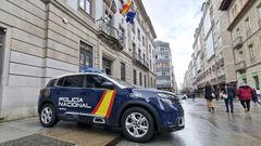 Coche de la Polica Nacional en Pontevedra