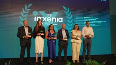 Galardonados con los Inxenia, posan al final de la entrega de distinciones
