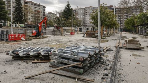 Obras en el Xard�n do Pos�o.