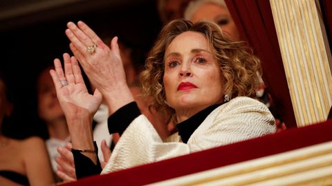 La actriz Sharon Stone, en el Baile de la �pera de Viena