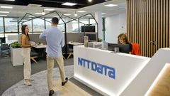 Las oficinas de NTT Data ocupan dos plantas de la Torre de Cristal, en Matogrande