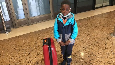 Henri Jesús, el niño senegalés que estuvo en A Coruña para que le operasen